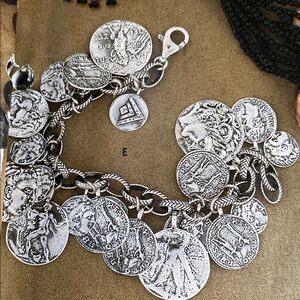 SILPADA Sterling Silver Coin Charm Bracelet- RARE- a true treasure